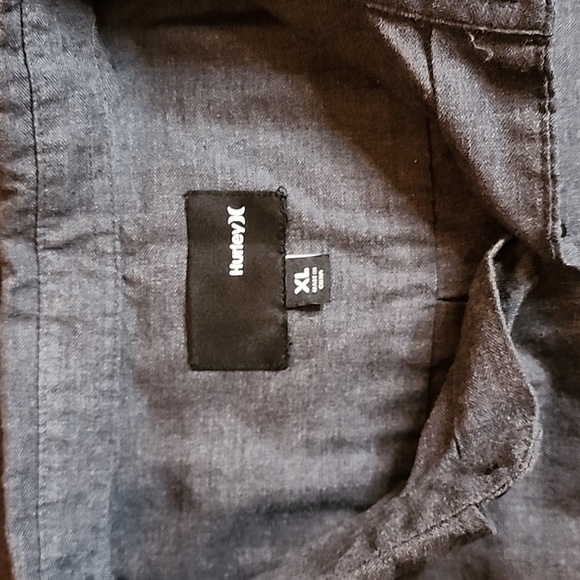 Hurley Button Down Shirt, Dark Gray, Size XL - Picture 7 of 7